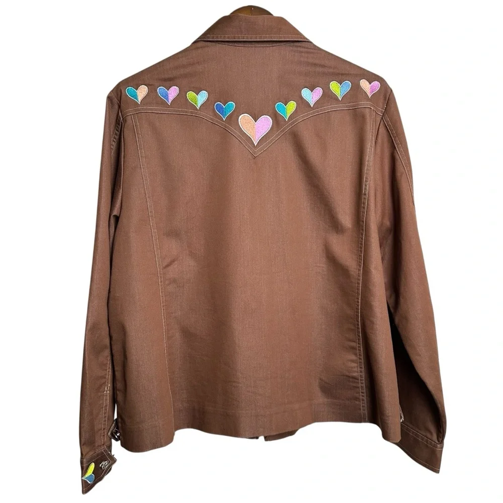 Bob Mackie Wearable Art Women's XL Matching Set Embroidered Jacket Pants Wetern - Picture 3 of 15